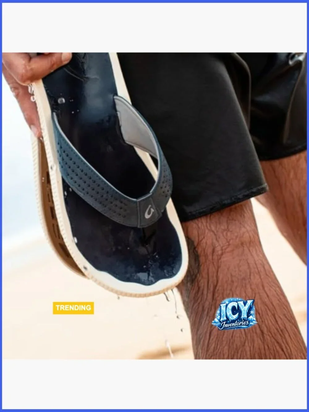 Water Resistant Flip Flops, Arch Support, Lightweight & Durable, Enhanced Grip